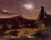 Thomas Cole Moonlight oil painting